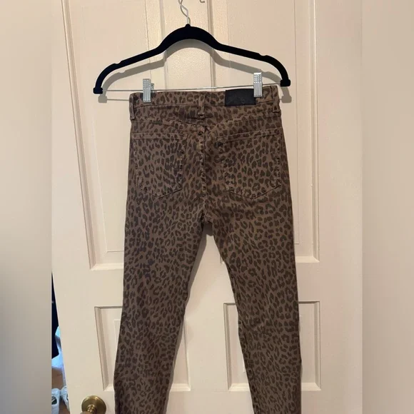 Pistola Denim Set, Leopard Print Jacket and Skinny Jeans, Size: XS/24 - Picture 9 of 10